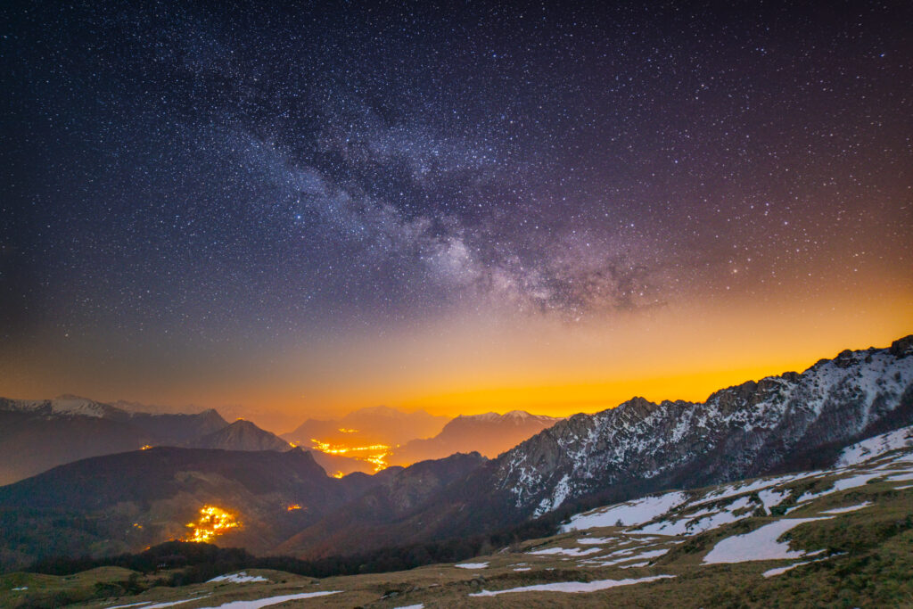 Milky way over Ticino