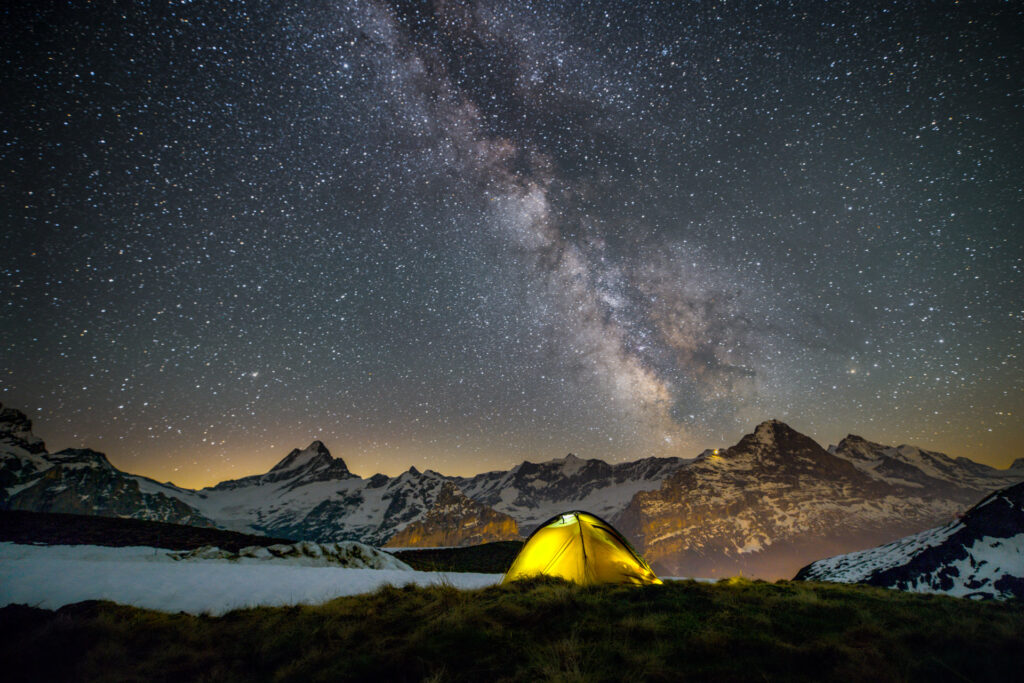 Milky Way over Swiss Alps