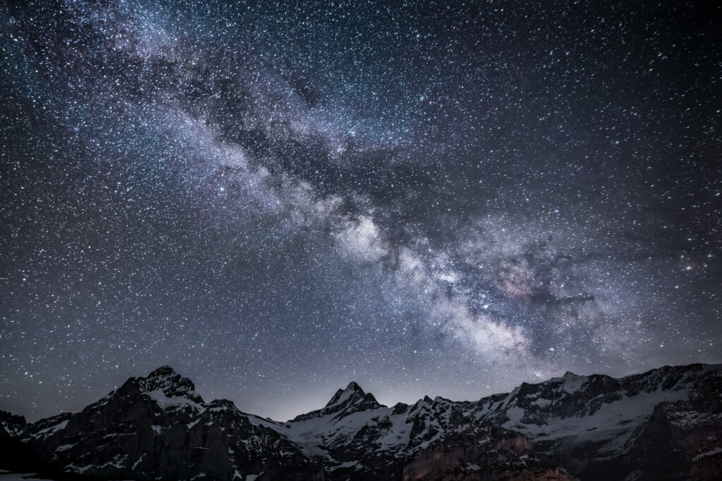 View of the Milky Way from the Swiss Alps